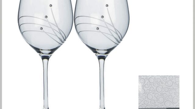 Swarovski kristályos boros poharak 360ml díszdobozban, (gravírozható) SWAR